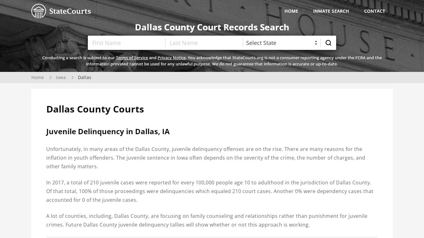 Dallas County, IA Courts - Records & Cases - StateCourts